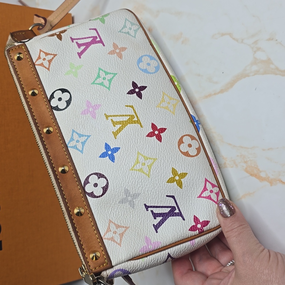 louis vuitton White multicolor pochette takashi murakami Crossbody - Picture 3 of 16